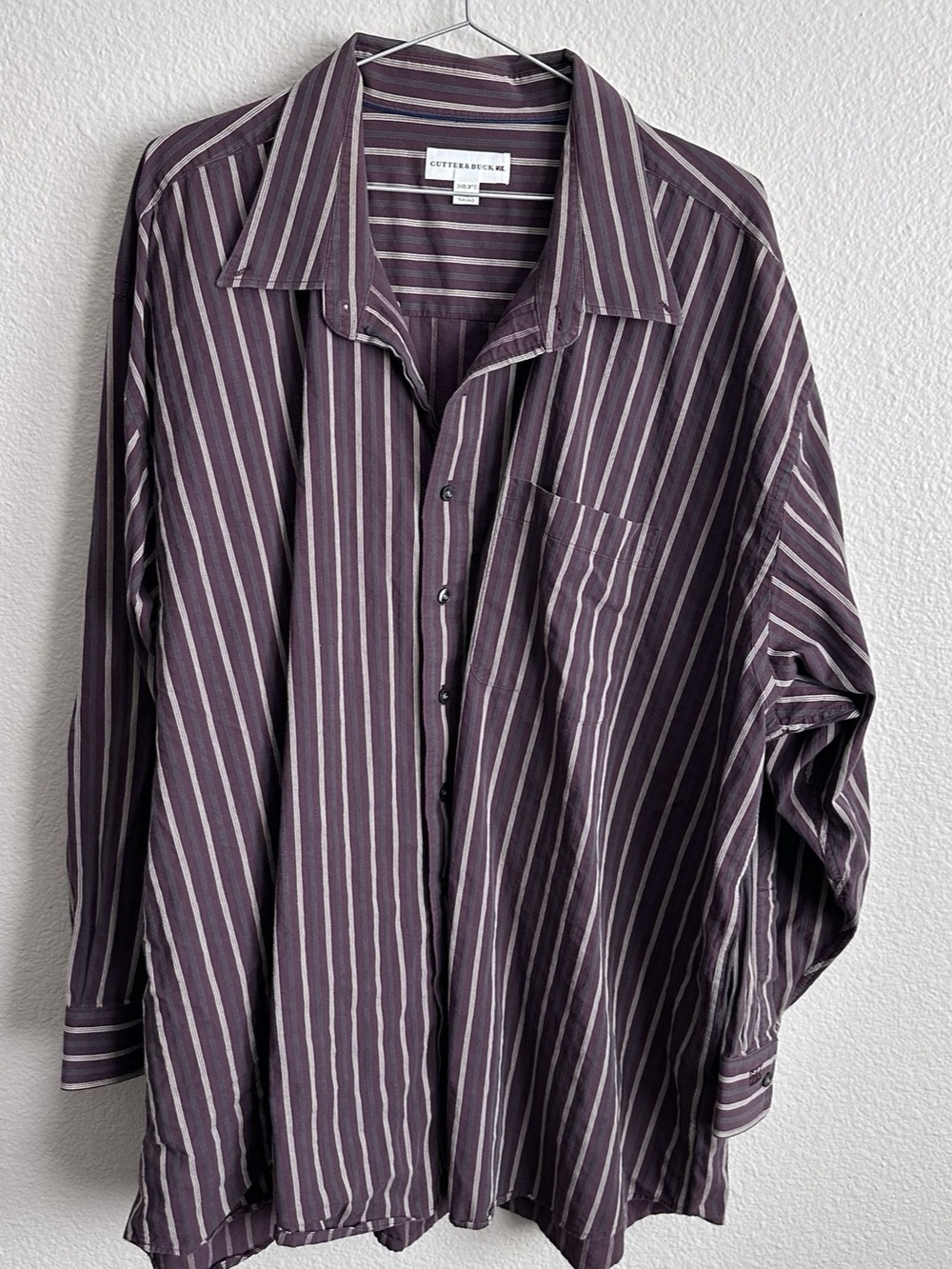 Cutter & Buck Men's Striped Button Down Shirt Size 3XL